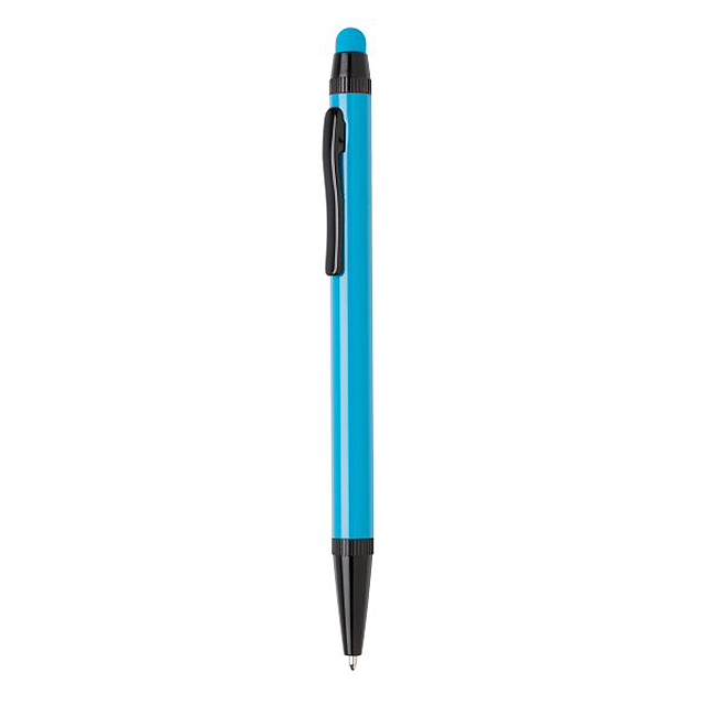 Aluminium slim stylus pen, light blue - blue