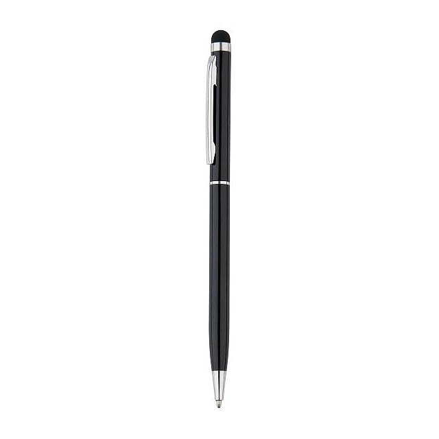 Tenké kovové stylusové pero, černá - čierna