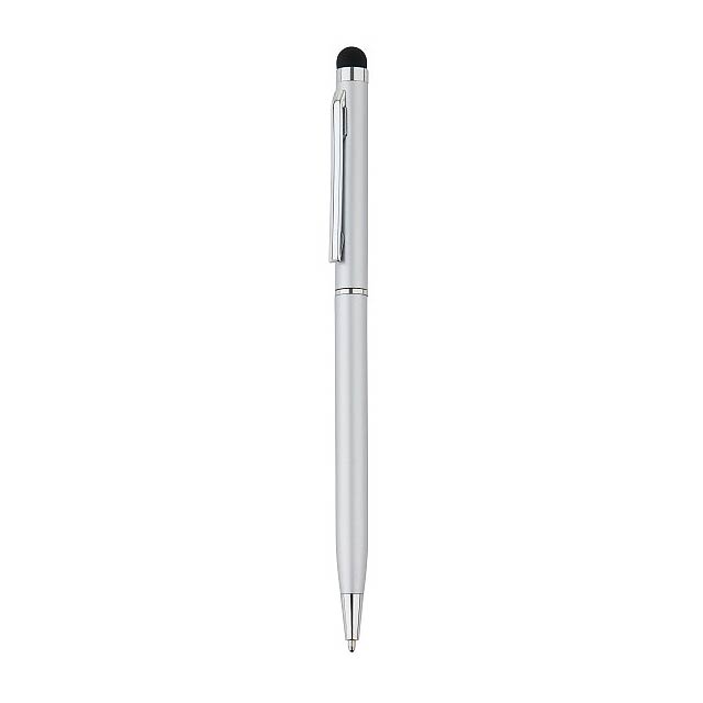 Tenké kovové stylusové pero, šedá - šedá