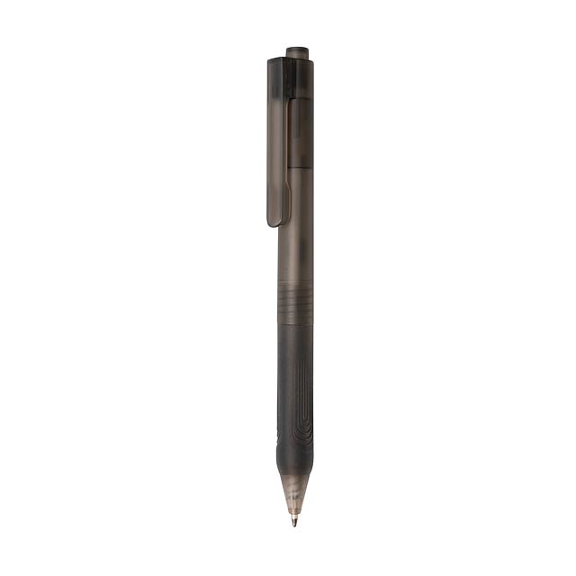 Matné pero X9 se silikonovým úchopem, černá - černá