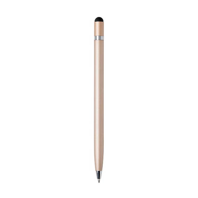 Jednoduché kovové pero, zlatá barva - zlatá