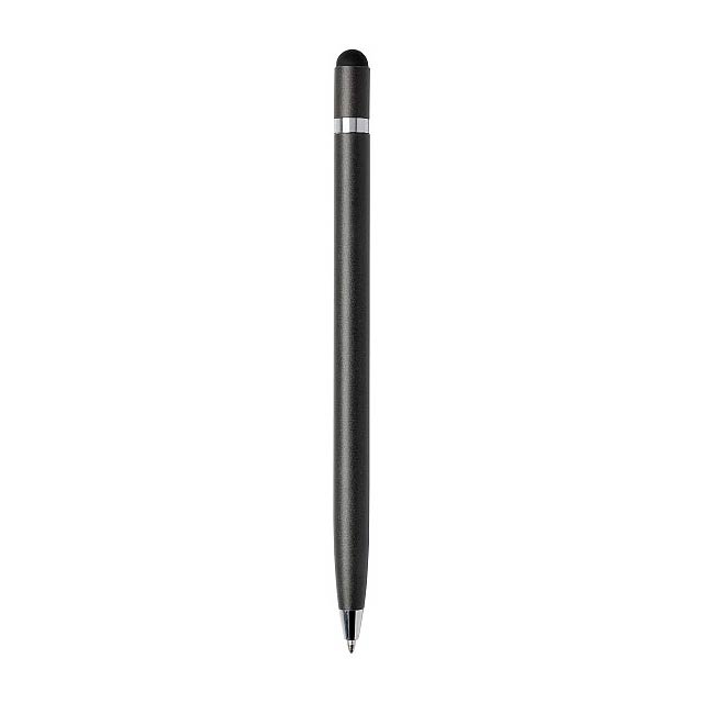 Jednoduché kovové pero, šedá - šedá