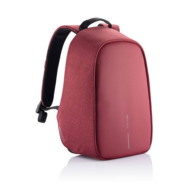 Bobby Hero Small, Anti-theft backpack - burgundy