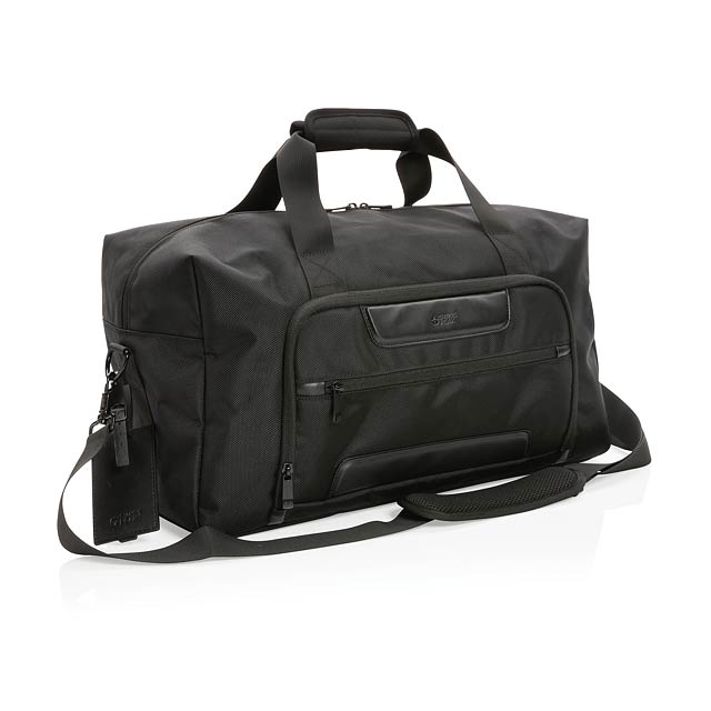 Swiss Peak AWARE™ RPET Voyager weekend bag, black - black