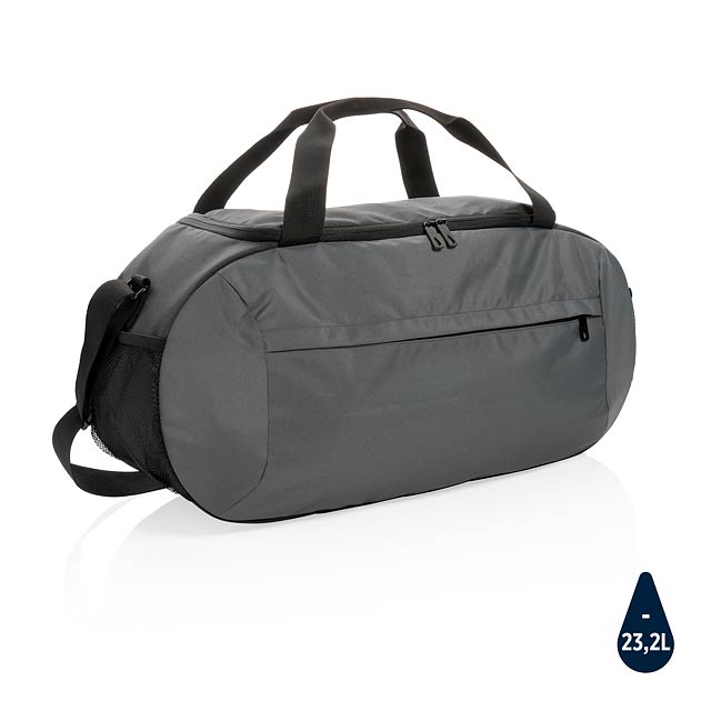 Impact AWARE™ RPET modern sports duffle, anthracite - black