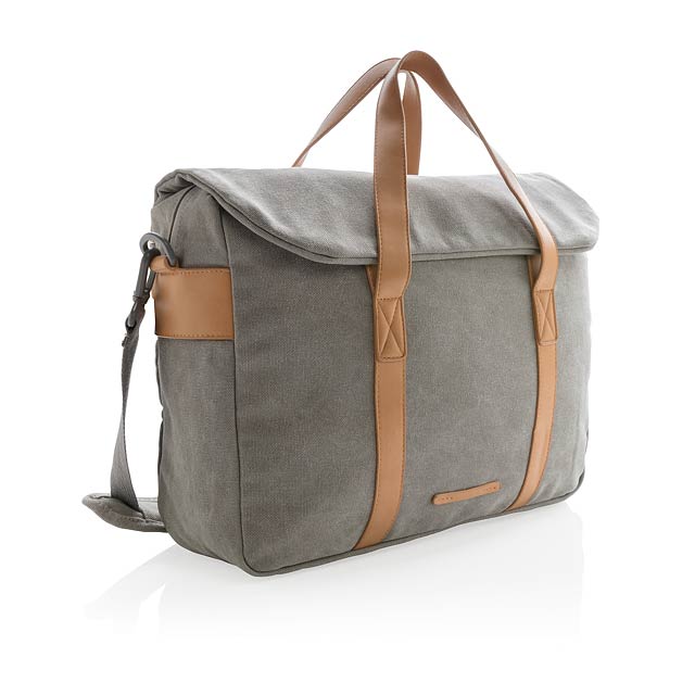 Canvas Laptop-Tasche PVC frei - Grau