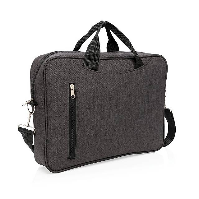 Classic 15” laptop bag, dark grey - black