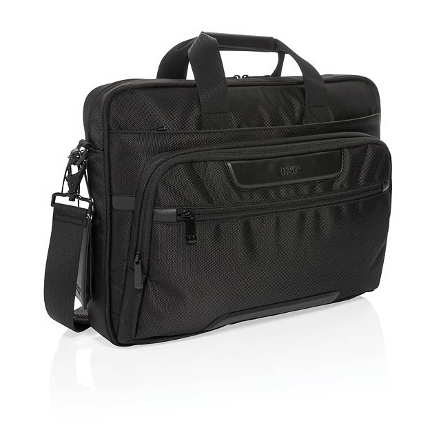 Swiss Peak RPET Voyager RFID 15.6" Laptoptasche - schwarz