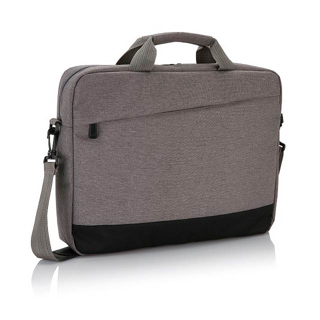 Trend 15” laptop bag, grey/black - grey