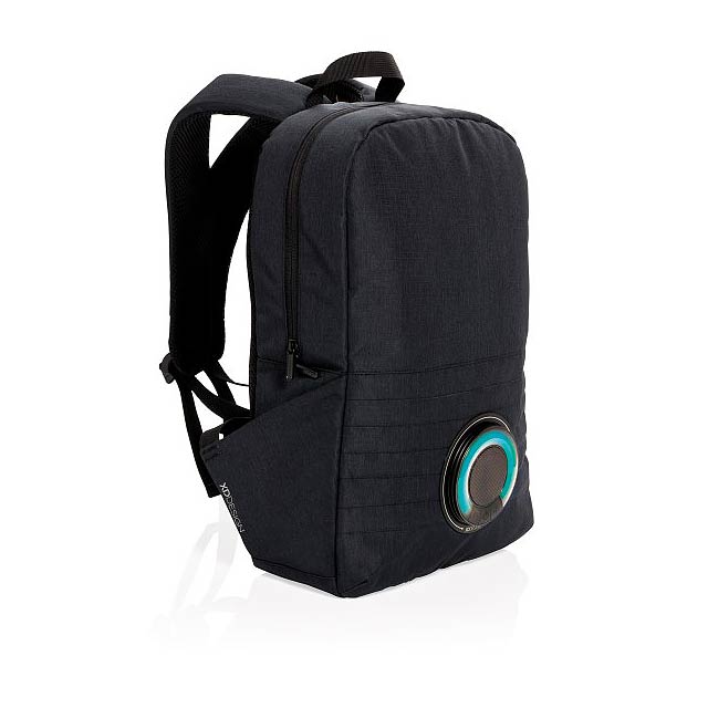 Party music backpack, black - black