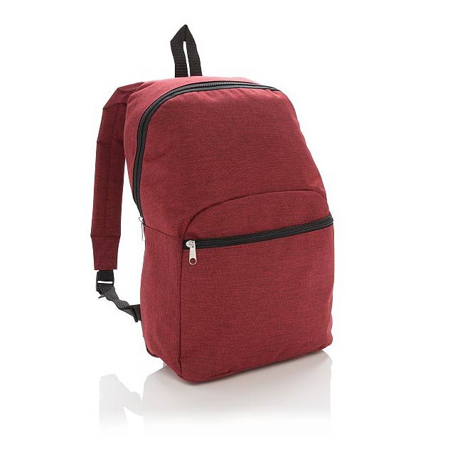Classic two tone backpack, red - red