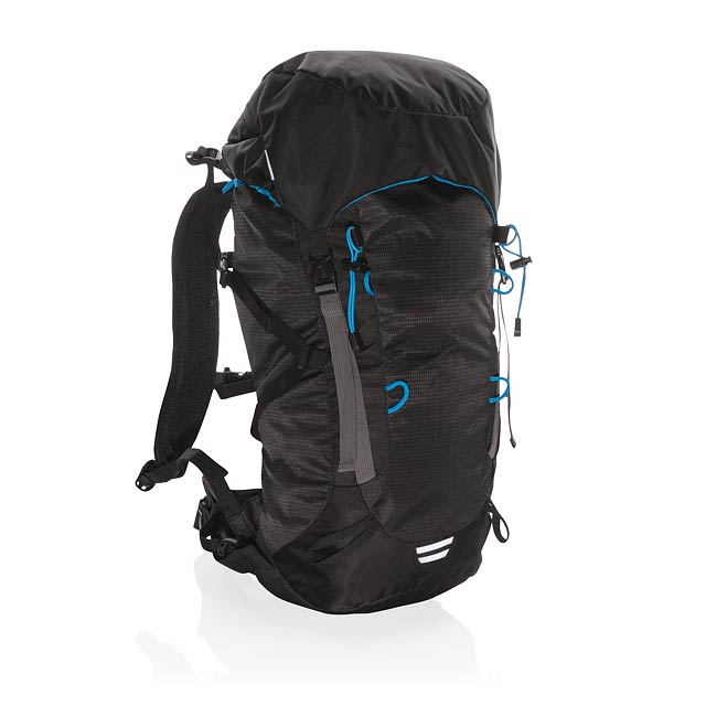 Velký 40L turistický ripstop batoh Explorer, černá - černá