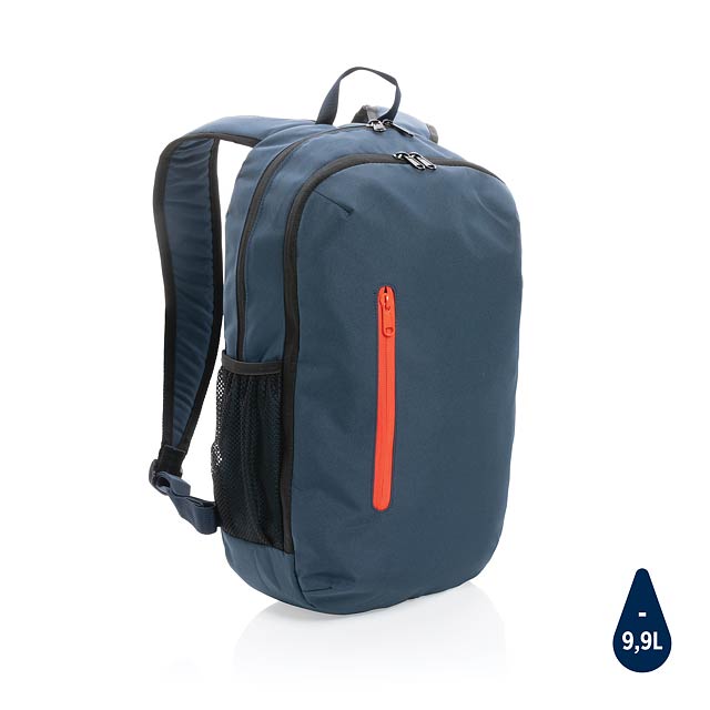 Impact AWARE™ 300D RPET casual backpack, navy - blue