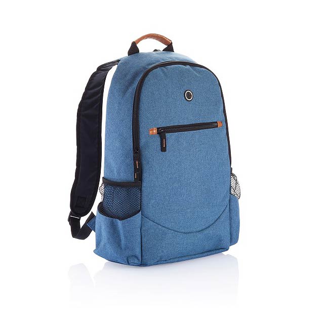 Modischer Duo Tone Rucksack PVC frei, blau - blau