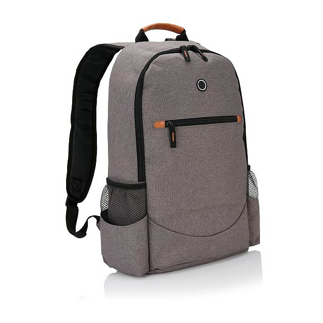 Fashion duo tone backpack, grey - grey
