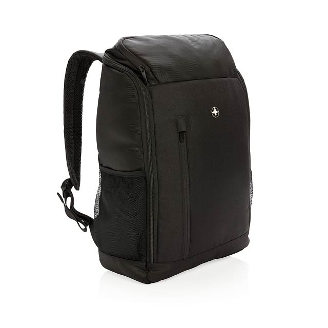 Swiss Peak RFID easy access 15" laptop backpack PVC free - black