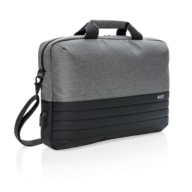 Swiss Peak RFID 15.6" laptop bag - grey