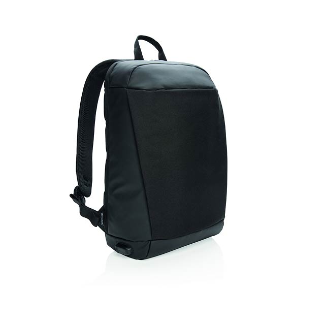 Madrid anti-theft RFID USB laptop backpack PVC free - black