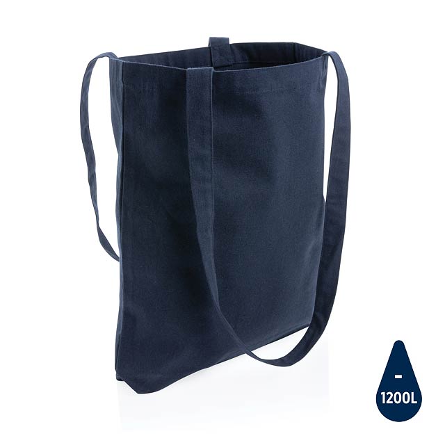 Impact AWARE™ Recycled cotton tote, navy - blue