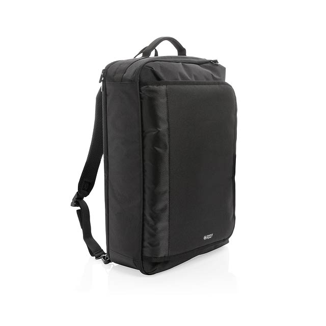 Swiss peak convertible travel backpack PVC free - black