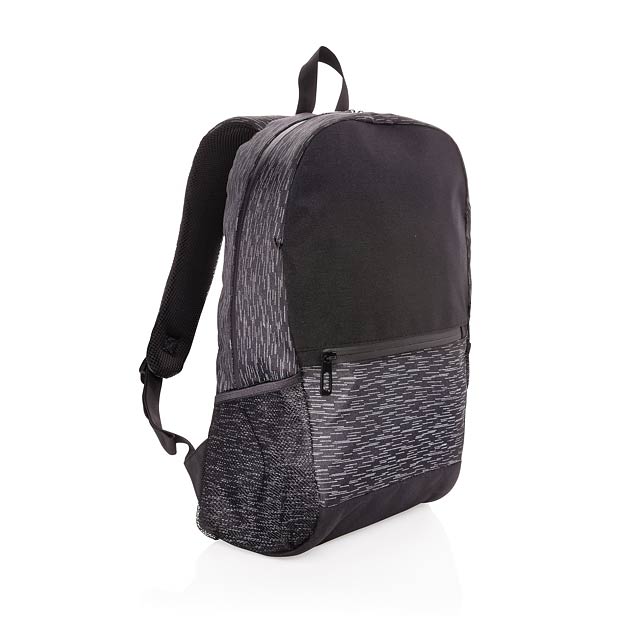 AWARE™ RPET Reflective laptop backpack, black - foto