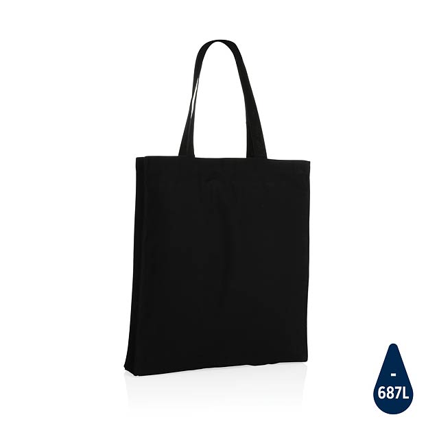 Impact AWARE™ Recycled cotton tote w/bottom 145gr, black - foto