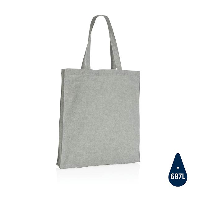 Impact AWARE™ Recycled cotton tote w/bottom 145gr, grey - grey