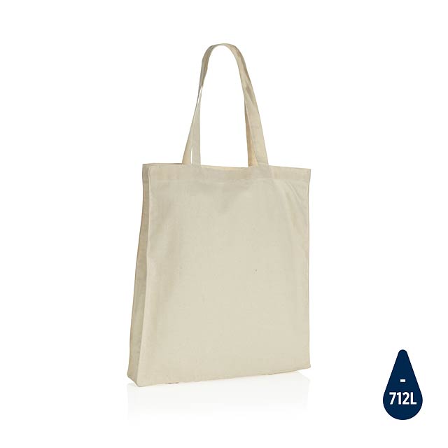 Impact AWARE™ Recycled cotton tote w/bottom 145gr, natural - white