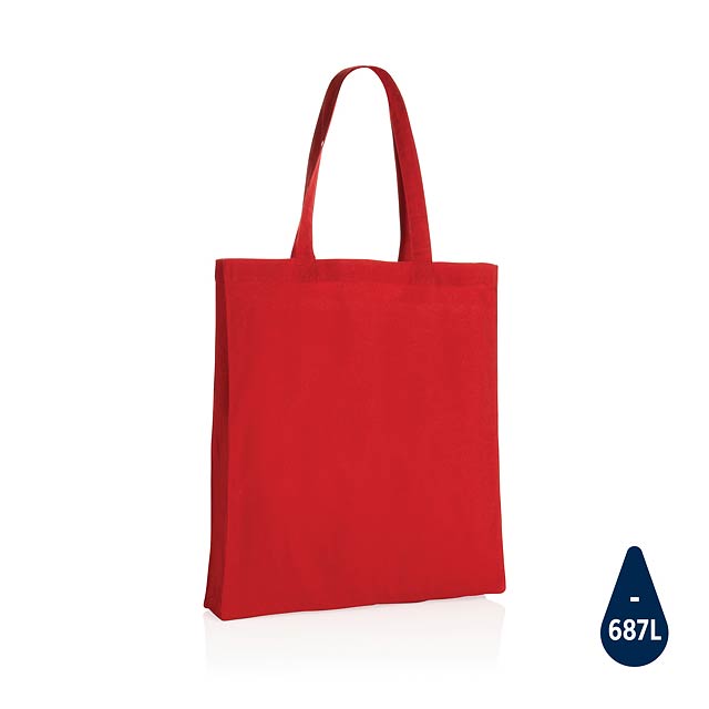 Impact AWARE™ Recycled cotton tote w/bottom 145gr, red - red