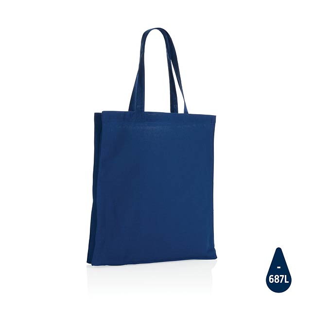Impact AWARE™ Recycled cotton tote w/bottom 145gr, blue - blue