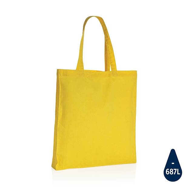 Impact AWARE™ Recycled cotton tote w/bottom 145gr, yellow - yellow
