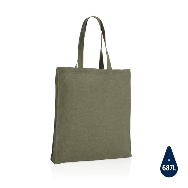 Impact AWARE™ recycelte Baumwolltasche 145gr mit Boden, grün - Grün