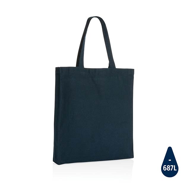 Impact AWARE™ Recycled cotton tote w/bottom 145gr, navy - blue