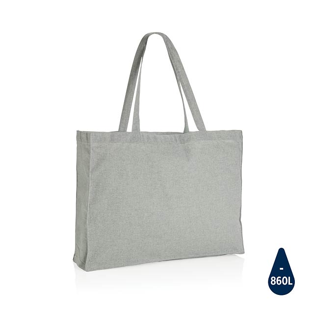 Nákupní taška Impact ze 145g recyklované bavlny AWARE™, šedá - šedá