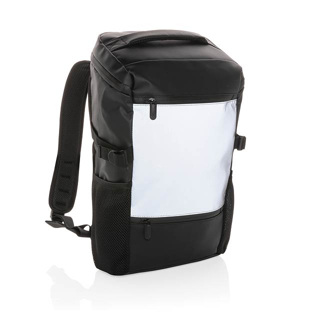 PU-Easy-Access High-Visibility 15.6" Laptop-Rucksack, schwar - schwarz