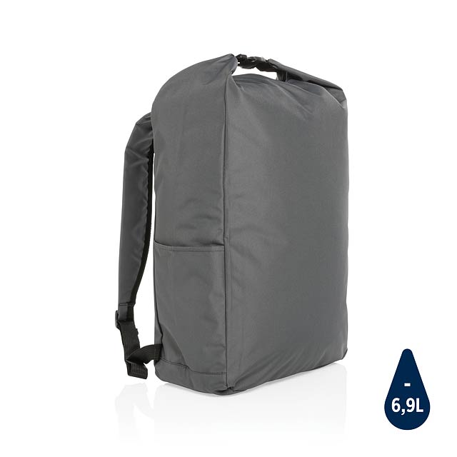 Impact AWARE™ RPET Basic Rolltop-Rucksack, anthrazit - schwarz