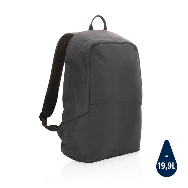 Impact AWARE™ RPET standard anti theft backpack, black - black