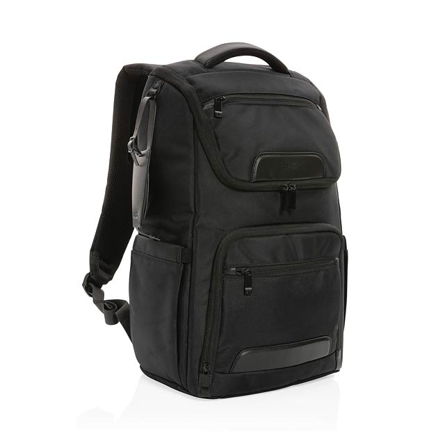 Swiss Peak batoh Voyager na 15,6' notebook z RPET AWARE™, če - černá