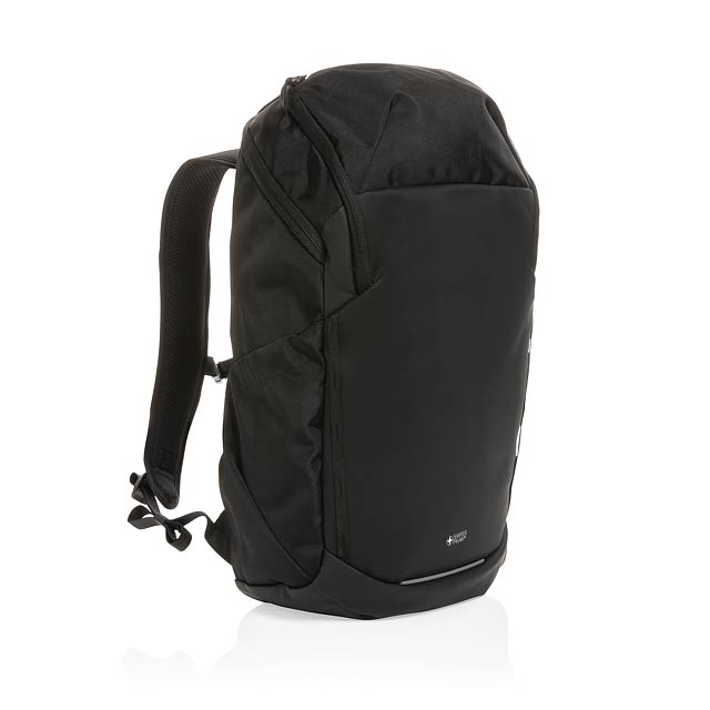 Swiss Peak AWARE™ RPET 15.6 inch business backpack, black - black