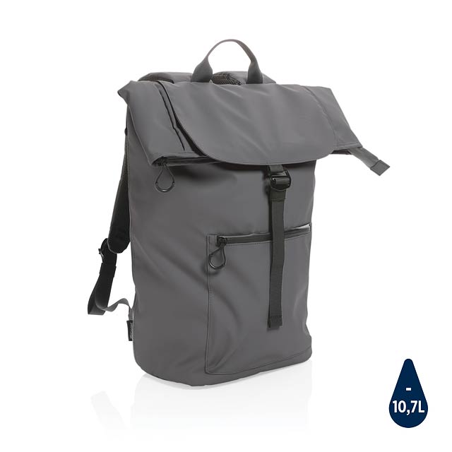 Impact AWARE™ RPET wasserabweisender 15.6" Laptop-Rucksack, - schwarz