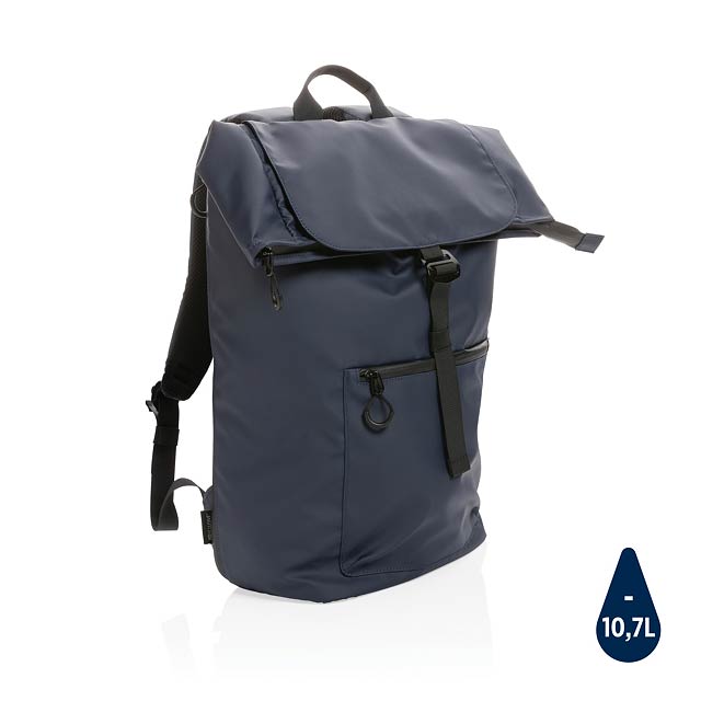 Impact AWARE™ RPET Water resistant 15.6"laptop backpack, nav - blue