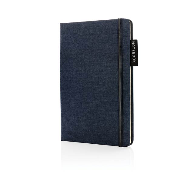 Deluxe A5 denim notebook - blue