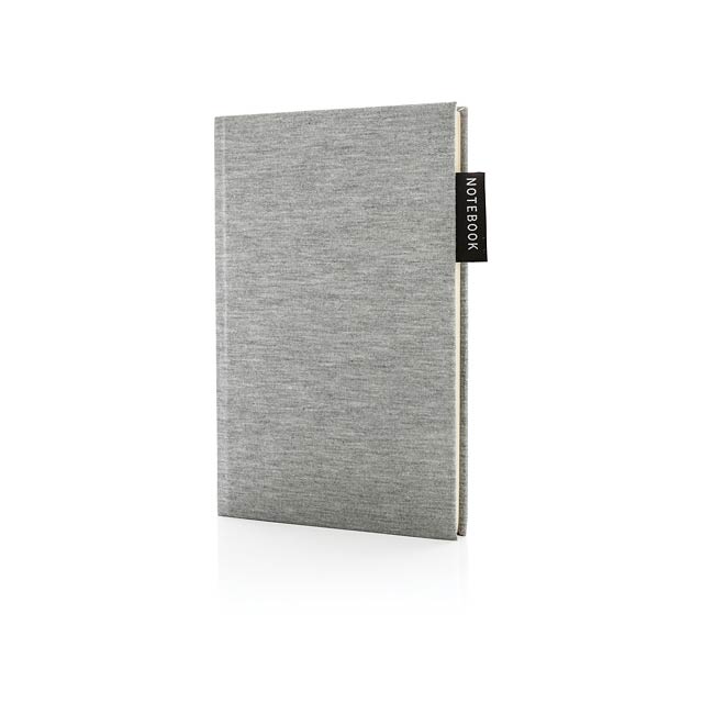 Deluxe A5 jersey notebook - grey