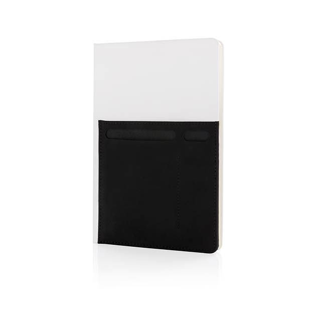 A5 Deluxe notebook with smart pockets - white