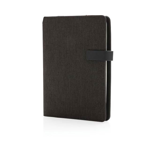 Kyoto A5 notebook cover with organizer - black