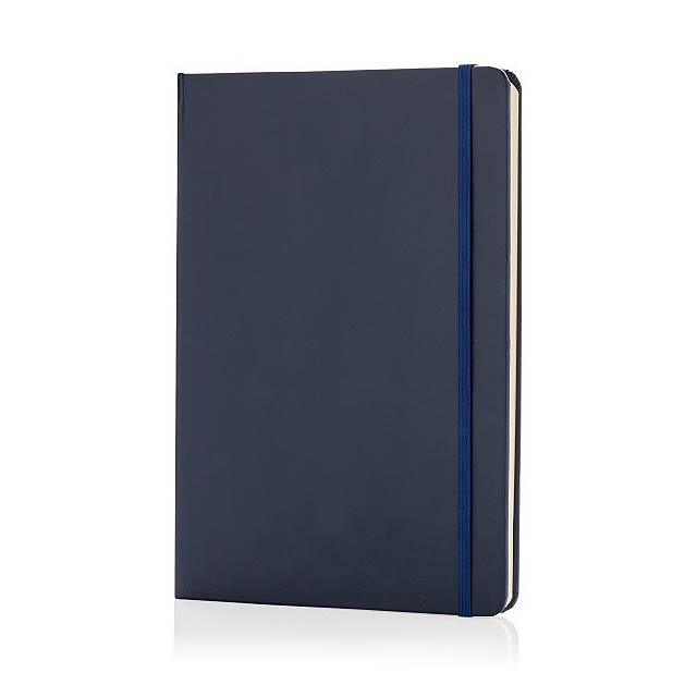 Basic Hardcover Notizbuch A5, navy blau - blau