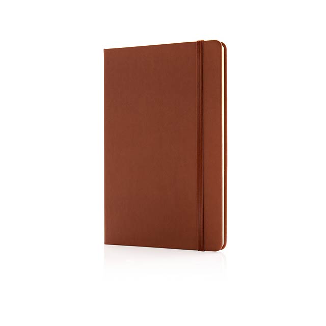 Deluxe hardcover PU A5 notebook - brown