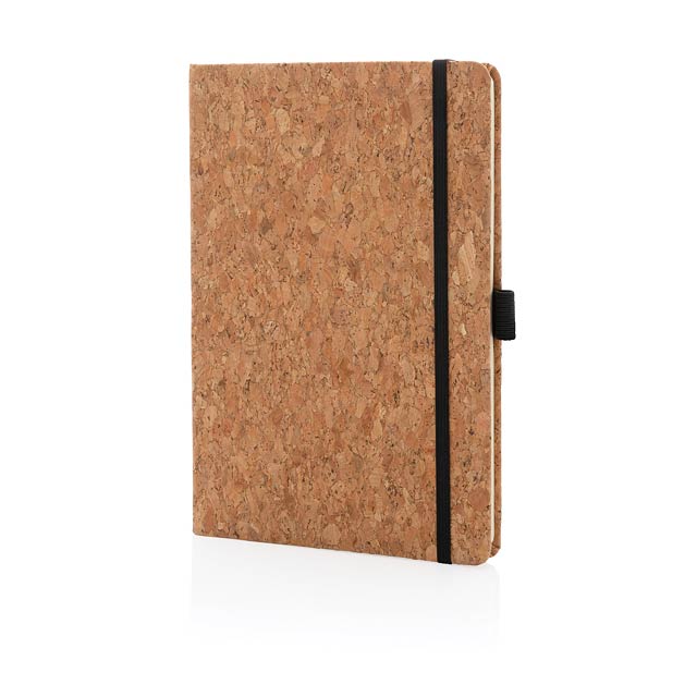 Cork hardcover notebook A5, brown - brown