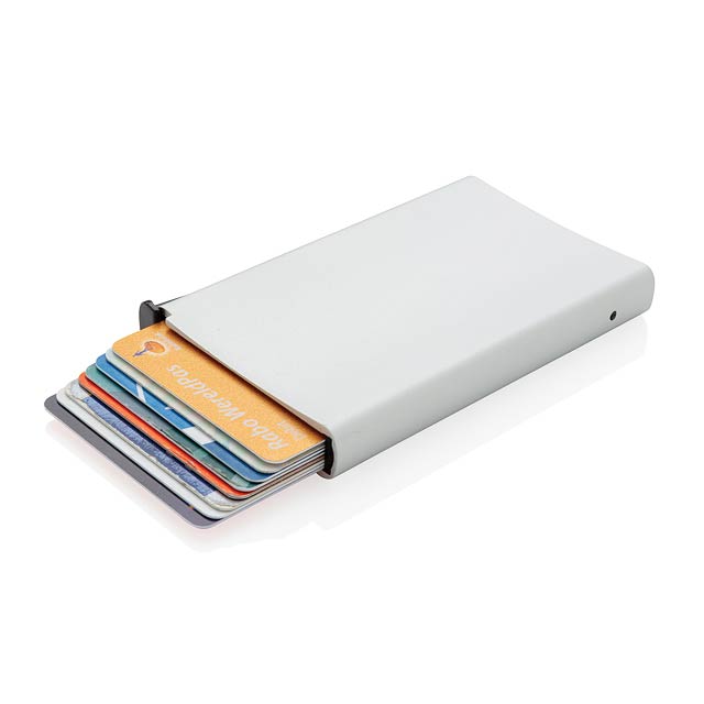 Hliníkové RFID pouzdro na karty - stříbrná