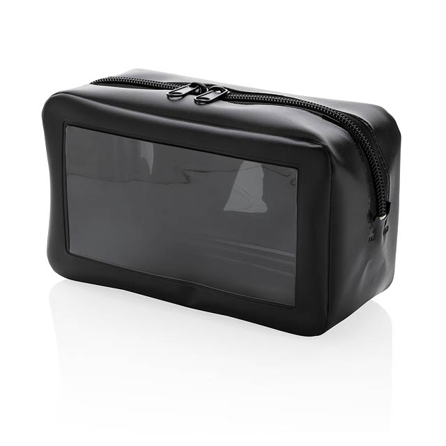 Transparent travel case, black - black